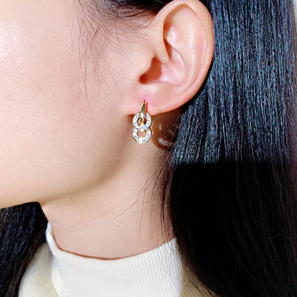 14k gold diamond earrings