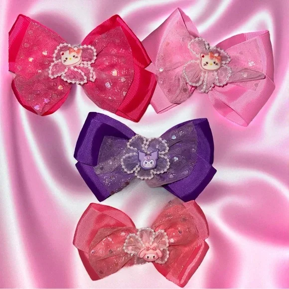Bundle set of Sanrio set‎ Handmade Hair Bows