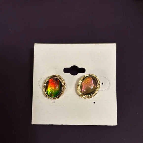 Elegant Gold and Multicolor Earrings