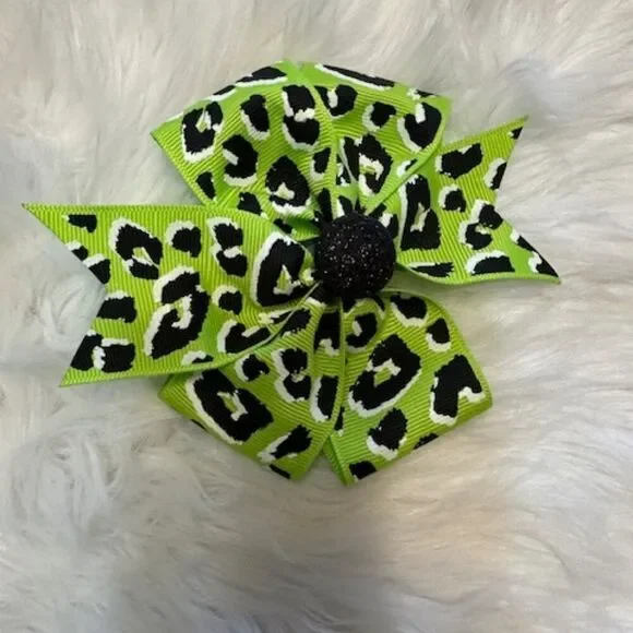 Lime Green Cheetah 4 1/2
