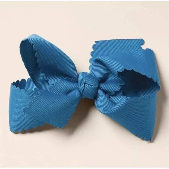 Matilda Jane Heart to Heart Twilight Blue Medium Wee Ones® Bow is 3