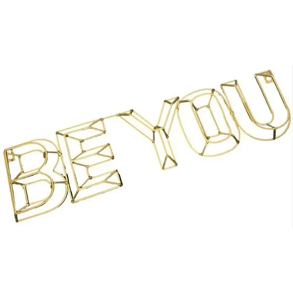 BE YOU Gold Metal Inspo Decor
