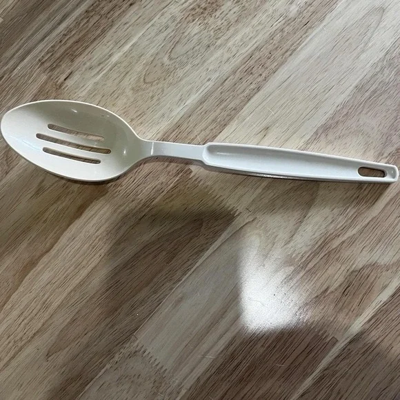 Vintage Ekco Tan Slotted Serving Spoon  11