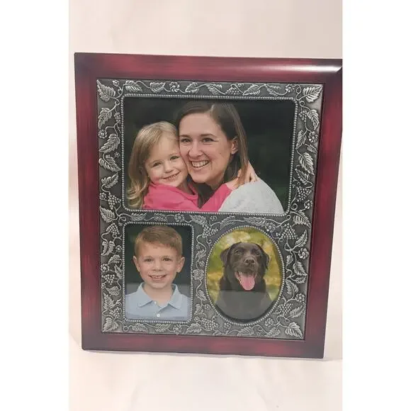 Classic Cherrywood Collage multi Photo frame Picture holder  -Studio Nova