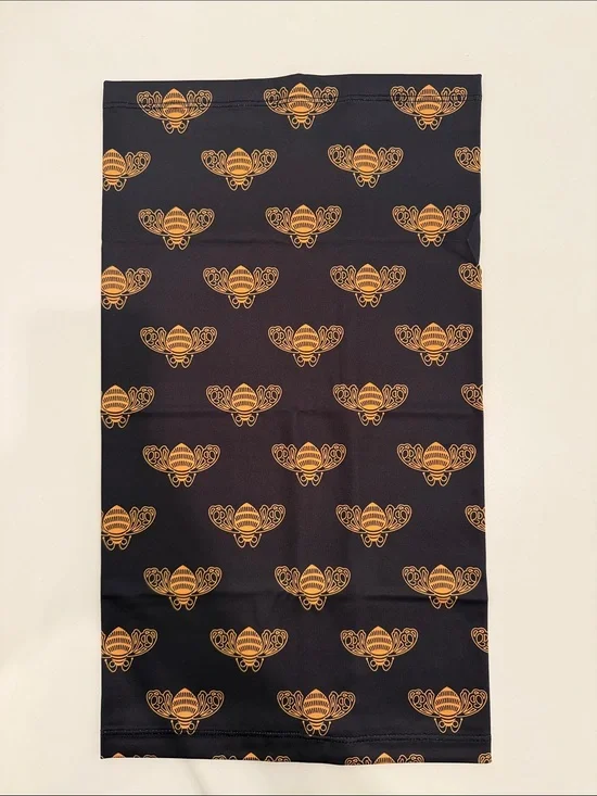 Patron Tequila / Bee Black Neck Gaiter, New, 10” x 17 & 1/2”