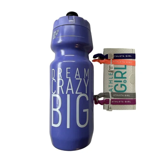 NWT Athleta Girl Water Bottle & Hair Tie Set