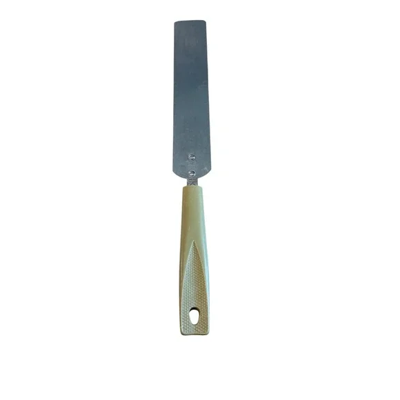 Vintage EKCO Stainless Steel Icing Spatula Avocado Green Yellow Handle‎ Made USA