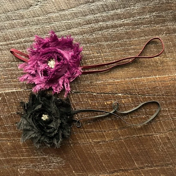 Floral headbands with rhinestone detail baby 3-18 months