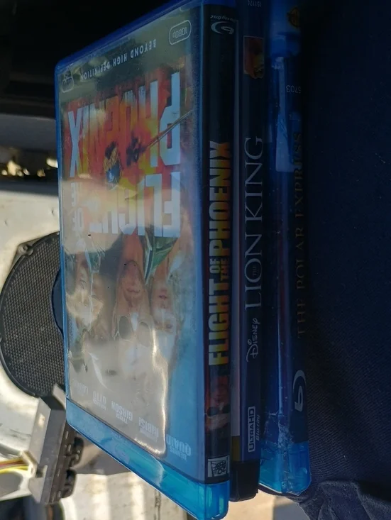 Sony Blue Blu-ray Case with Movie Titles Visible
