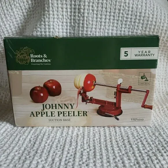 Roots & Branches Johnny Apple Peeler Suction Base VKP1010 Cast Iron Boxed Open