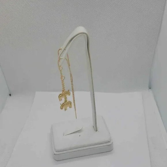 Brand New Brazilian 18k Gold Filled Dangle Elephant Earrings