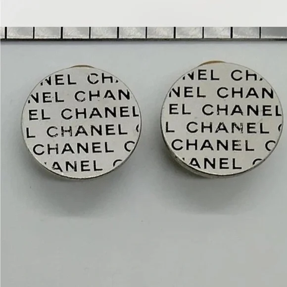 Chanel clip on Logo earrings