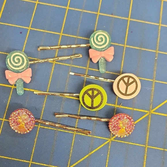 Bundle of 6 Colorful Kids Hair Pins