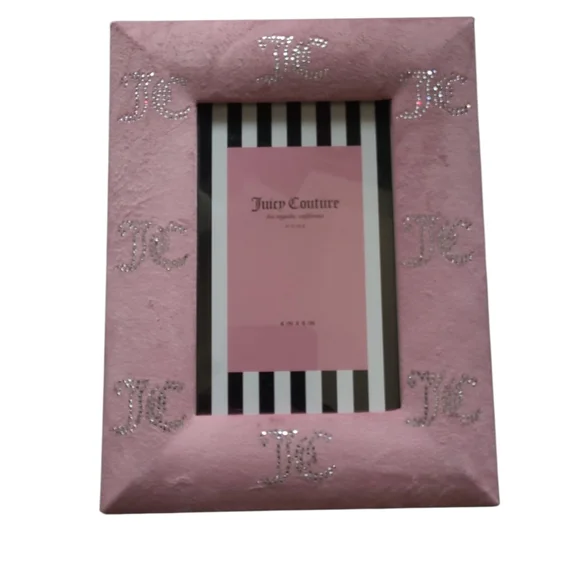 Juicy Couture Pink Faux Suede Photo Frame - 4x6