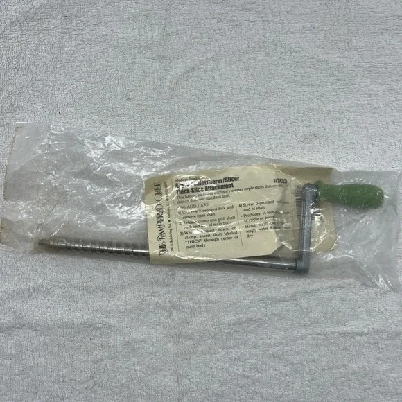 Vintage Pampered Chef Apple Peeler Corer Slicer Thick‎ Slice Attachment #2433