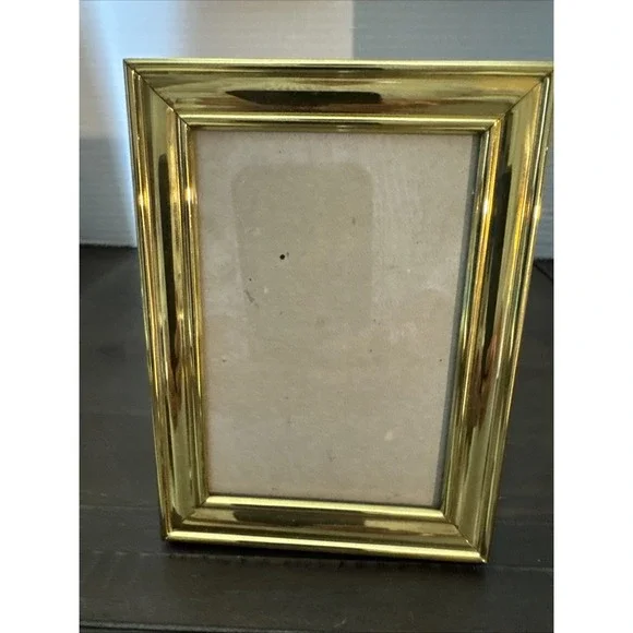 Vintage Brass Photo Picture Frame Polished & Laquered 3.5x5