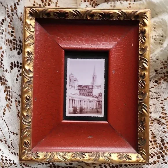 Distressed Faux & Brushed Gold Frame