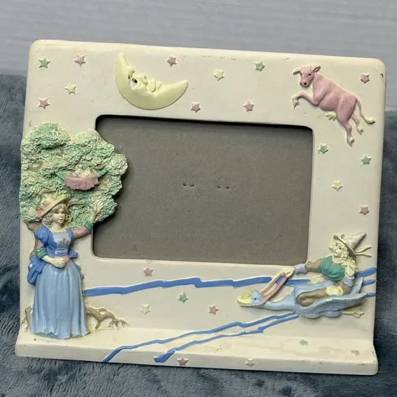 Ceramic Mother Goose Photo Frame 3x5 Vintage Decor