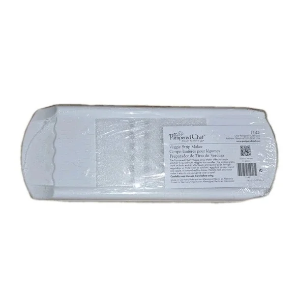 NIB‎ White Pampered Chef 1145 Veggie Strip Maker Kitchen Vegetable Peeler Slicer