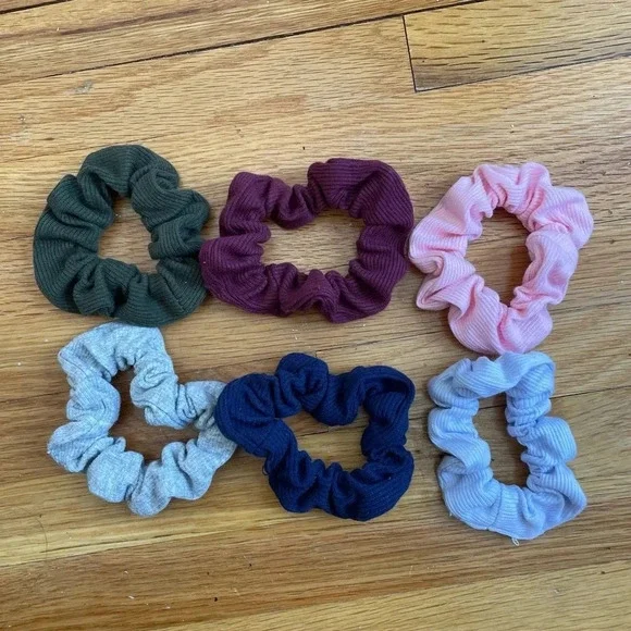 4/$25 6 Pack Lot of Justice Scrunchies Multicolor