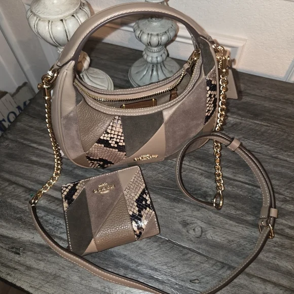 Coach Patchwork Handbag and Wallet Set NWT