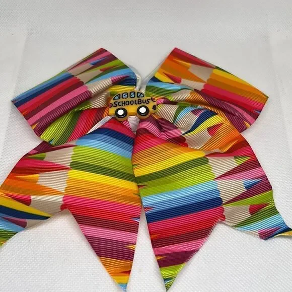 New Large Back to School Girls Hair Bow