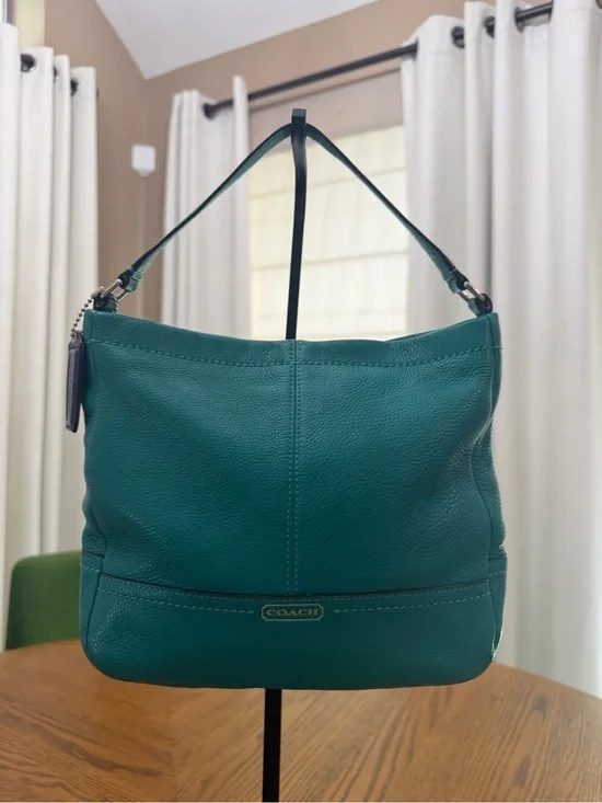 Coach Teal or Turquoise Hobo Convertable Leather Bag