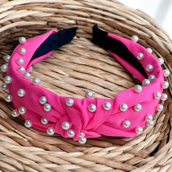 Isabel  knotted pearl Headband for kids NWT