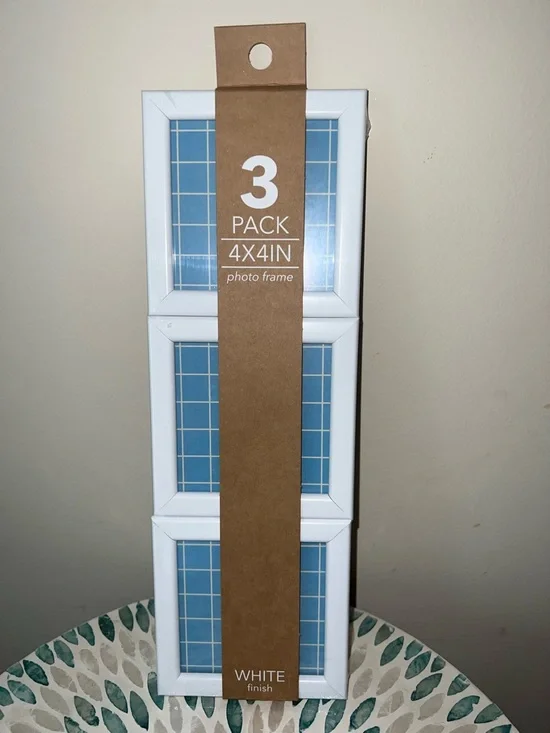 Harbortown Industries 3 Pack 4x4‎ White Photo Frames Set New