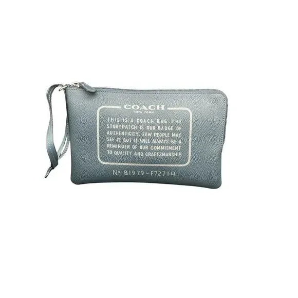 EUC Coach Storypatch Wristlet In Blue Color