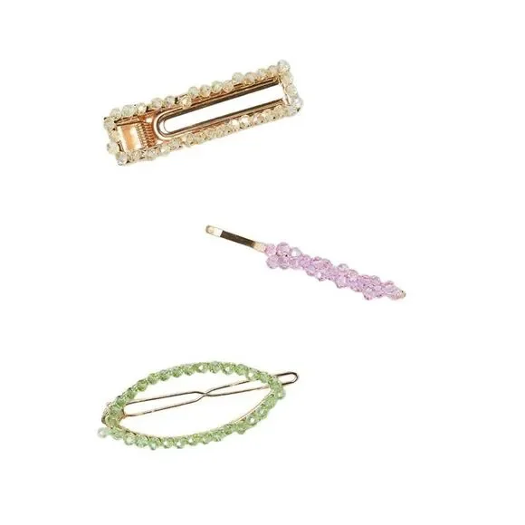 ZARA THREE-PACK OF BEADED HAIR CLIPS