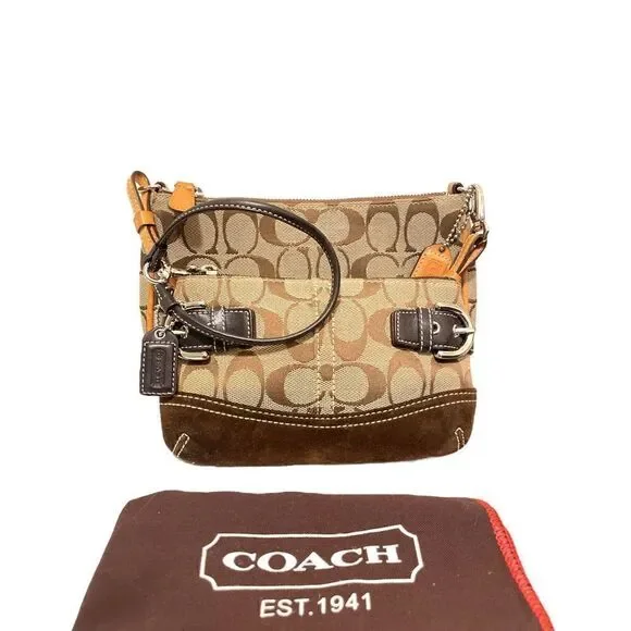 COACH Monogram Small Shoulder Bag & COACH Monogram Wristlet