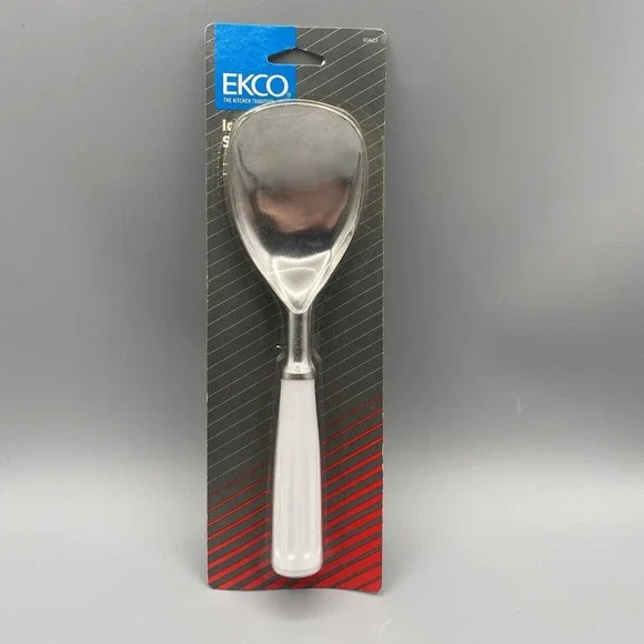 Vintage 1990 Ekco Ice Cream Paddle Spade Scoop Gelato Super Scooper White NOS 9