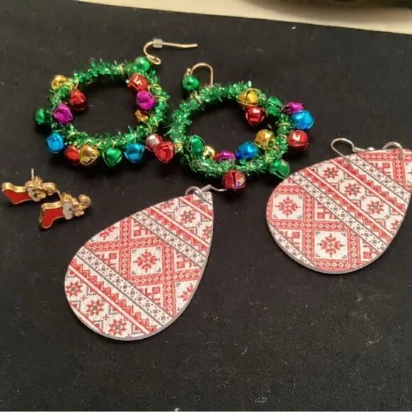 Celebrate Christmas With 3 Pair of Holiday Earrings