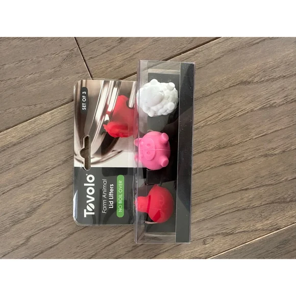 Tovolo Farm Animal Lid Lifters Red Pink White