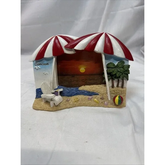 Tropical Bahamas 3D Picture Photo Frame Souvenir Hand Painted Souvenir 4