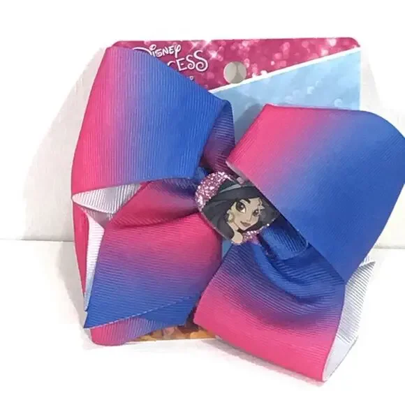 Disney Princess Jasmine Bow Clip, Pink, Blue