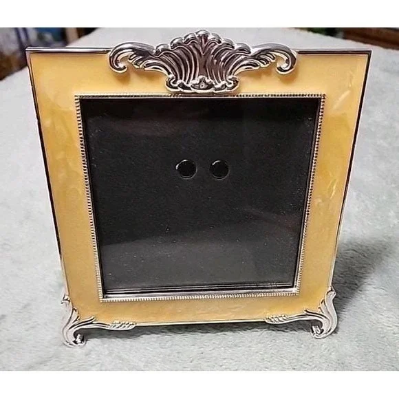 Green Tree Gallery Yellow And Silver Enamel Art Deco Frame