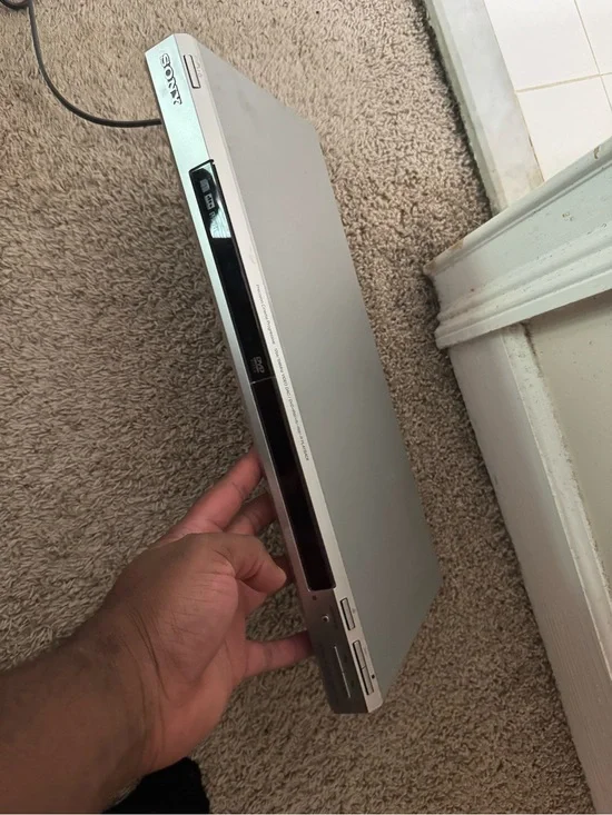 Sony Silver and Black Slim DVD Player