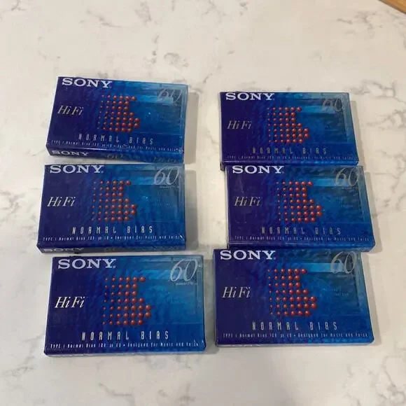 Sony normal bias hi fi 60 minutes blank cassette tapes