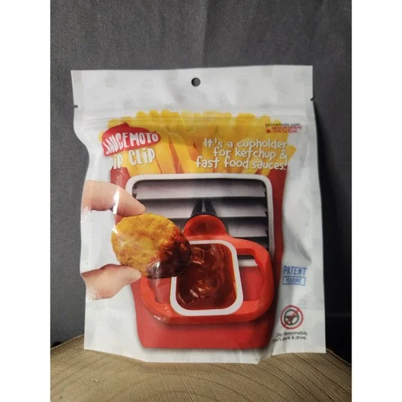 Saucemoto Dip Clip In-Car Sauce Holder For Ketchup Dipping Sauces New In Package