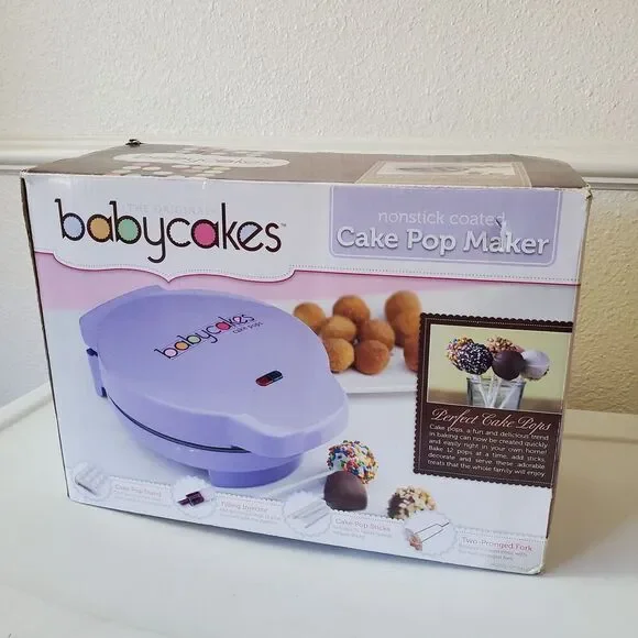 Babycakes‎ Cake Pop Maker #CP-94LV, Stand, Filling Injector, Fork, Pop Sticks