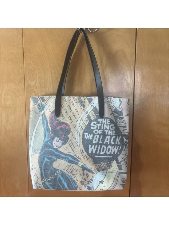 Coach Black Widow Large Tote Bag Marvel x Coach