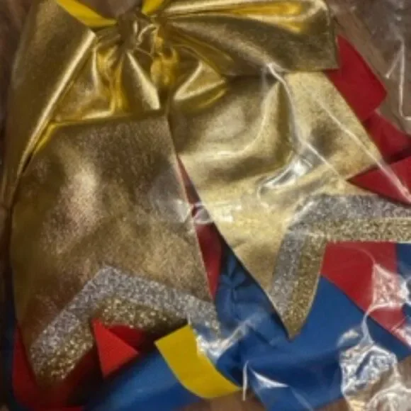 Bundle of (3) Cheer Bows   Patrotic  B8171  Handmade NWT Boutique