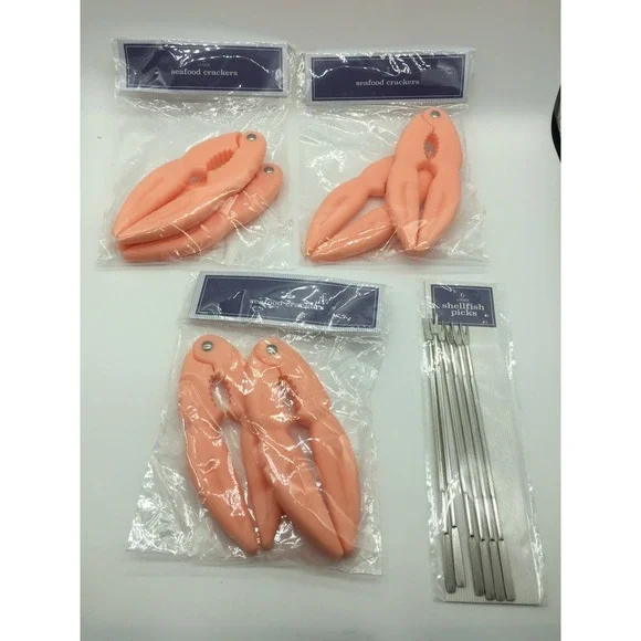 Lot of 6 Lobster Claw Cracker Shellfish picks Seafood Food Serving Tool‎ New