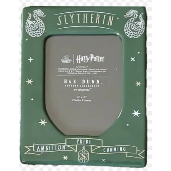 New Rae Dunn Harry Potter Picture Frame Slytherin Green 4x6 Photo Size 6x8 Frame