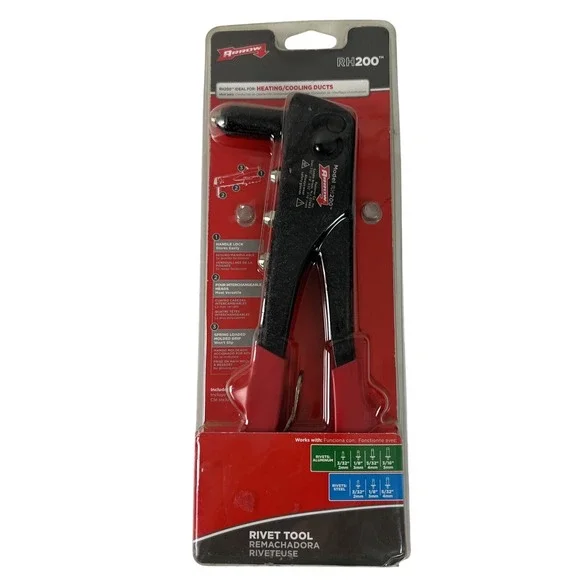 ARROW Rivet Tool RH200 Fastener Professional 4 Heads‎ All Steel Construction D25
