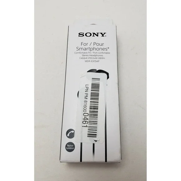 SONY Stereo Headphone Buds Wired for Smartphones MDR-EX15APBZ Black