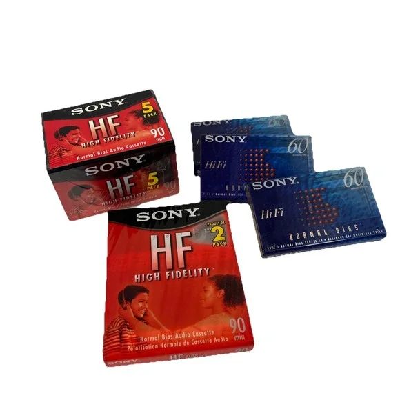 Sony High Fi Fidelity‎ Cassette Audio Tapes 60 And 90 Minutes Lot