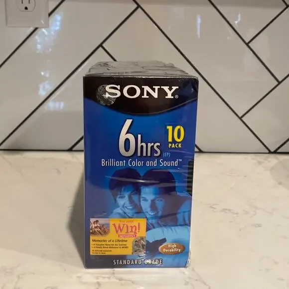 Sony 6 hour brilliant color and sound 10 pack blank VHS NEW